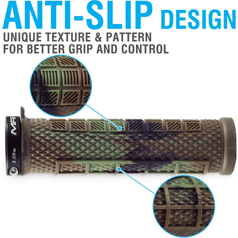 Marque Grapple Mountain Bike Handlebar Grips – Single Lock-On Ring