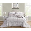 Blythease Oversized King Bedspread, Jacquard Matelasse Damask Pattern Design, Lightweight,