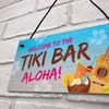 RED OCEAN Novelty Tiki Bar Welcome Sign For Home Bar