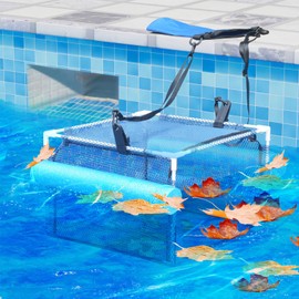 MEEGOON Swimming Pool Debris Filter, Pool Floating Skimmer, Sturdy Pool Leaf Skimmer, Surface Debris Floating Catcher,All Season Pool Leaf Catcher. (Blue)