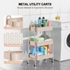 EAGMAK 3 Tier Utility Rolling Cart, Metal Storage Cart with