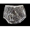 Adult Incontinence Snap-on Plastic Pants 3 Pack (Medium, Glass Clear)