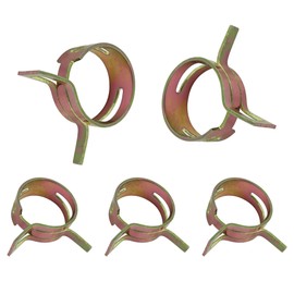 AUXBC 5Pcs 1Inch Spring Band Type Fuel Hose Clamps, 25mm Silicone Vacuum Hose Pipe Clamp Fasteners, Water Pipe Air Tube Clamps, Fit 25-30mm OD Hose