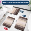 smiry Microfiber U-Shape Toilet Mat, Non-Slip Shaggy Soft Pedestal Mat