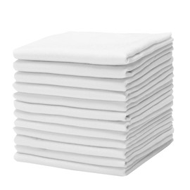 Cotton Handkerchiefs for Men Thick Soft Turkish White Cotton, 12 Pack