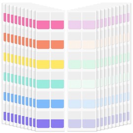 240PCS Sticky Index Tabs, Colored Strip Page Markers, Writable and Repositionable File Tabs Flags for Pages, Reading Notes, Classify Files, 12 Colors（1 inch）