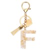 PATIKIL Alphabet Initial Letter Keychain, Resin Cute Keychains with Tassel