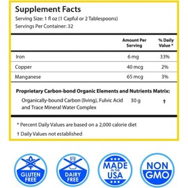 DRUCKER Labs - IntraMIN Organic Liquid Trace Minerals Dietary Supplement for Men, Women, Kids, Immune Support, Muscle Support, Non GMO, Gluten Free, Vegan, Electrolytes (32 oz., Tropical Fruit Punch)