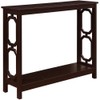 Pemberly Row Contemporary Console Table in Espresso Wood Finish