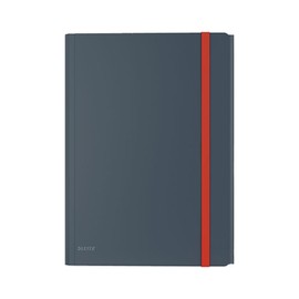 Leitz A4 3- Flap Folder with Pocket, 150 Sheet Capacity, Cosy Range, Velvet Grey, 46190089