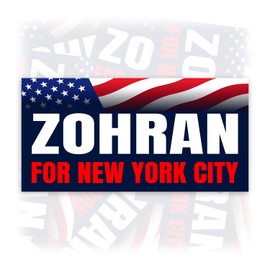 Zohran Mamdani for New York City Mayor 2025 | Bumper Sticker or Car Magnet | Progressive Democrats Zohra Mamdani Magnetic Bumper Decorations for Cars [7.5x3.75]