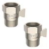 Hibbent All Metal 2 Pack Shower Head Flow Control Valve,