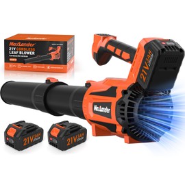 MAXLANDER Leaf Blower Cordless, Electric Cordless Leaf Blower with 2pcs 3.0Ah Batteries and 1 Charger, 600CFM & 200MPH, and 5 Speed Mode, for Patio Cleaning, Lawn Care, Blowing Fallen Leaves and Dust