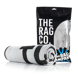 The Rag Company - Slim Dryer Towel - Ultra-Absorbent Korean Microfiber, Suede Edge, Car Drying Towel. 25" x 35" Grey
