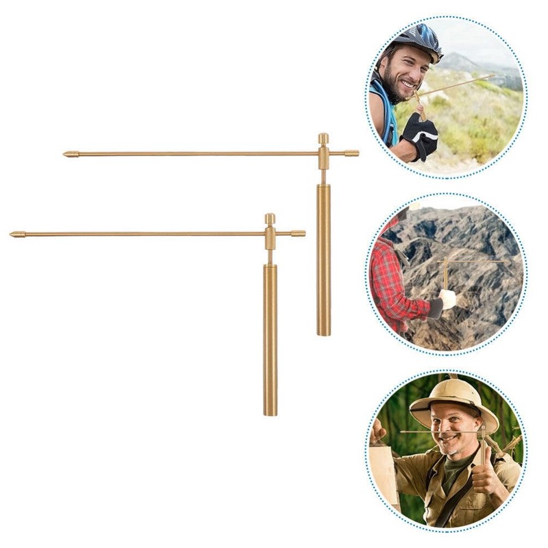 Baluue Brass Dowsing Rods, 2PCS Copper Dowsing Rods, Solid Pure