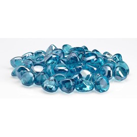 American Fireglass ZIR-PWDBLLST-10 Powder Blue Luster Zircon Fire Glass, 10 lb