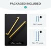 HOME EDIT 5 Pack Gold Square Kitchen Cabinet Handles 12-3/5