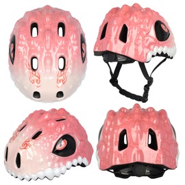 Bavilk Toddler Kids Bike Helmet Adjustable Multi-Sports Helmet for Bicycle Scooter Skateboard Protective Gear Girls Boys Dinosaur Design