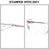 HTS HUNTERSKY S239 Protective Clear pink Small Safety Glasses women
