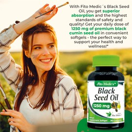 Lab | Black Seed Oil | 1250 mg | Black Seed Oil Capsules | Pure | Black Seed Oil Pills | 90 softgels of | Organic Black Seed Oil | Ultra high Absorption | Black Seed Oil Organic Cold Pressed.