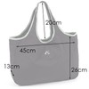 Kitamura BN0012 Washable Eco Bag, Charcoal Grey/Light Green 81311