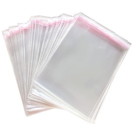 Zydiwo Pack of 300 Transparent Cellophane Bags Sticker Bag Small Plastic Bag OPP for Confetti Jewellery Gift Doll (14 x 22 cm)