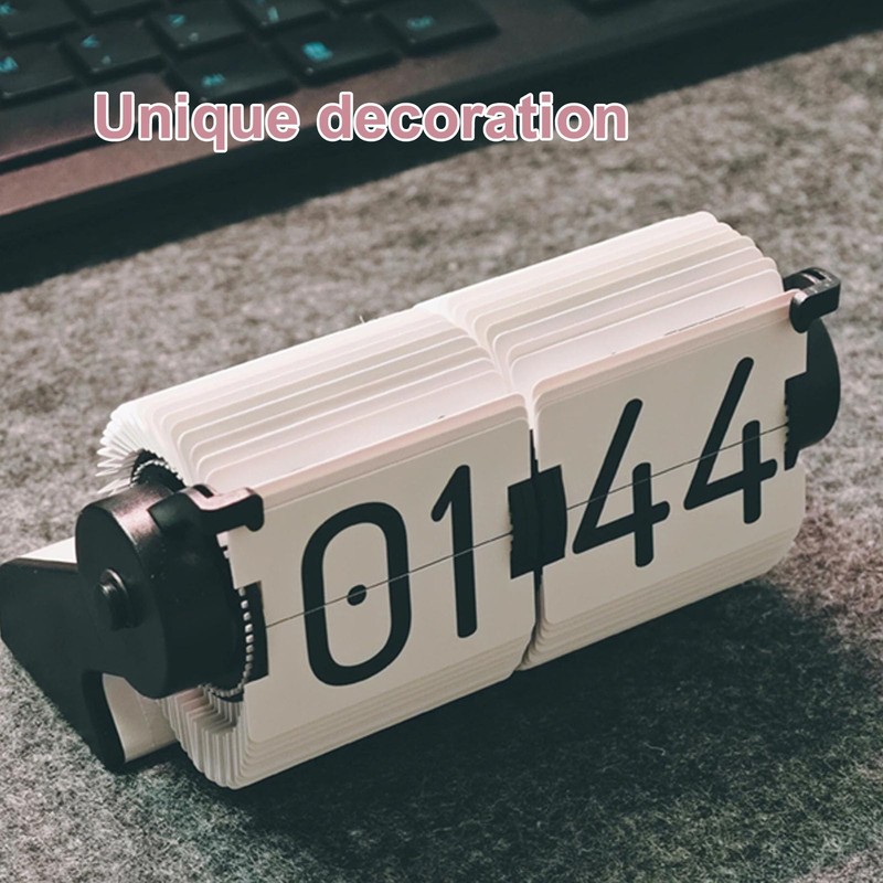 Jiawu Flip Clock, Retro Digital Flip Down Clock with Counting