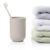 Uviviu Bathroom Cups, Plastic Toothbrush Holder, Tumbler Cup, 350ml (White)