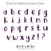 Lettering Font Stencil (Snail Scribbles Font - 20mm Tall) -