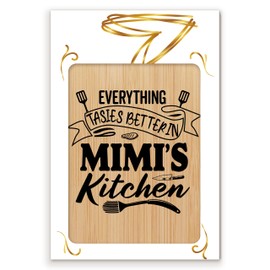 ZIIUFRN Mimi Gifts, Mothers Day Mimi Gifts from Grandkids, Mimi Birthday Christmas Kitchen Gifts for Grandma, Cutting Board Set-A07