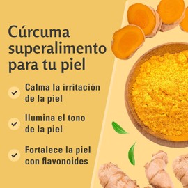 Turmeric Scrub Exfoliante Corporal de Cúrcuma con Colágeno y Aceite de Coco Textura Suave e Hidratante Exfolia suavemente rostro, cuerpo, manos y pies, cuidado de la piel hidratante 453 g