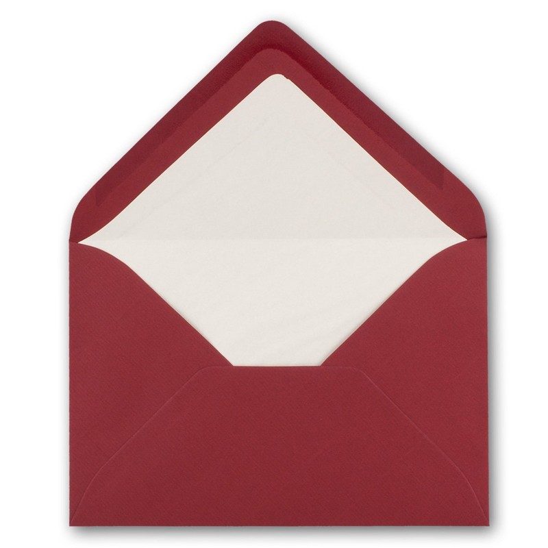 25 x envelopes in dark red - envelopes in DIN