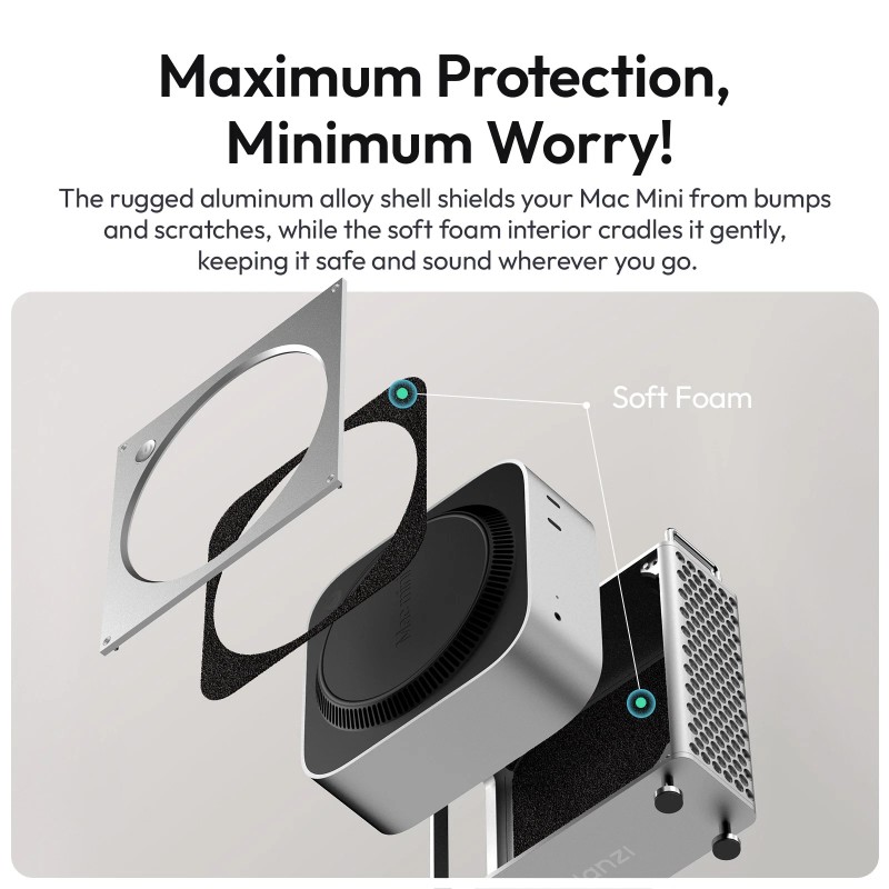 Ulanzi QT01 Aluminum Alloy Case for Mac Mini M4 M4