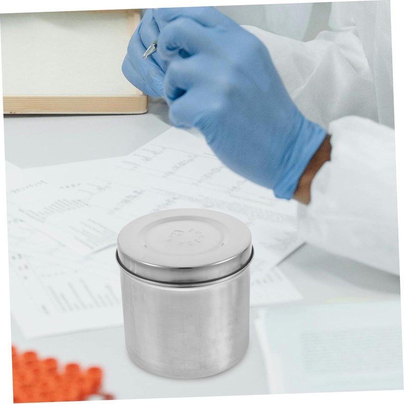 SHOWERORO Iodine Small Containers Lid Stainless Steel Jars Holder Cotton