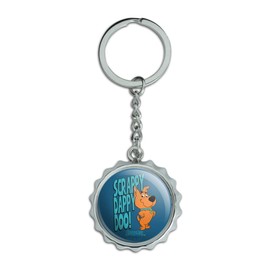 Scrappy Dappy Doo Keychain Chrome Plated Metal Pop Cap Bottle Opener