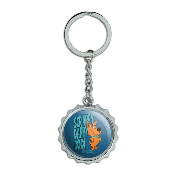 Scrappy Dappy Doo Keychain Chrome Plated Metal Pop Cap Bottle
