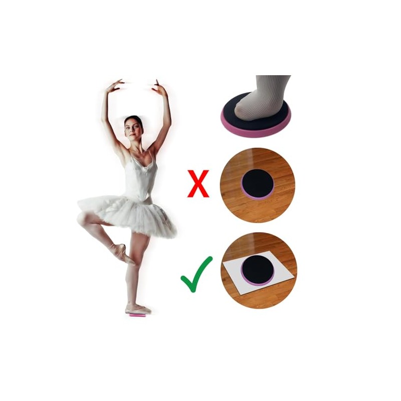 CampTeck U7271 Round Pirouette Board, Figure Skating Spinner, Turnboard Ballet,