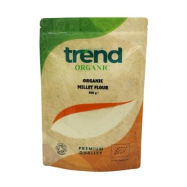 Trend Organic Millet Flour, A Nutrient-Rich Alternative to Wheat Flour for Healthy Baking Delights - Certified Organic, Sustainably Sourced, Vegan, Non-GMO, No Additives No Preservatives, Raw, 500g