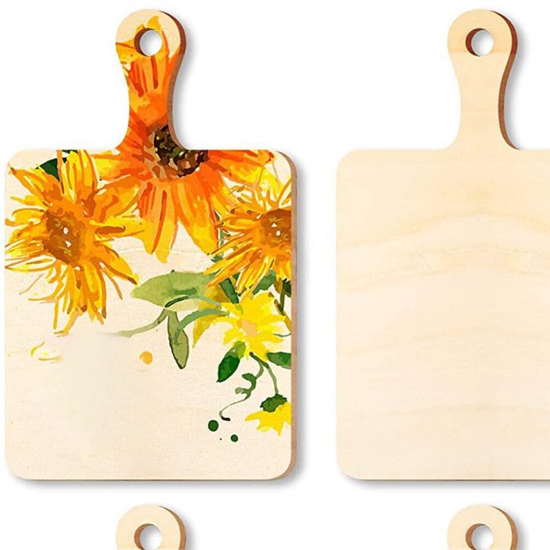 Operitacx 5Pcs Mini Rectangular Wooden Charcuterie Boards with Handle, DIY
