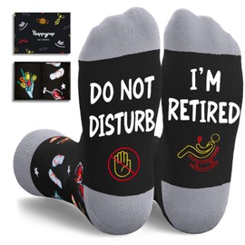 HAPPYPOP Retirement Gifts Ideas Socks - Gifts for Women Men Retired Gifts, Retirement Gift for Woman Man Older