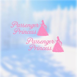 SOLMAMZ Passenger Princess Pink, Car Decals & Cute Accessories for Women: Kawaii Mirror Decals, Custom Stickers & Decor