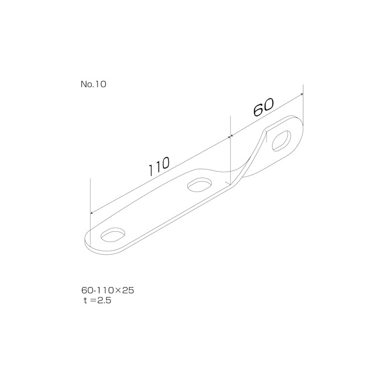 ジェットイノウエ(JET INOUE) ステンレス製ストロングステー No,10 ねじり型 50 x 120 596110