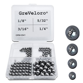 4 Sizes Ball Bearing Box 40pcs 1/8" 5/32" 3/16" 1/4" Total 160pcs Carbon Steel Metal Balls Steel Balls Steel Balls for Hub, Shift, Axle