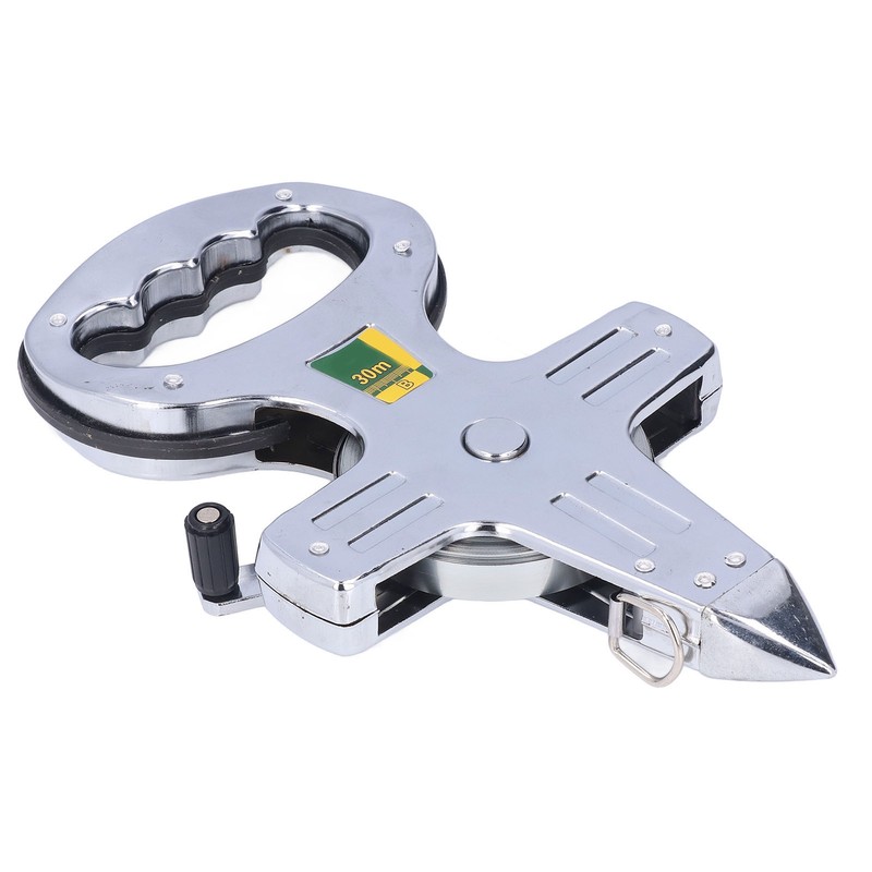 30m Portable Stainless Steel Frame Ruler Thick Durable Hand Operated