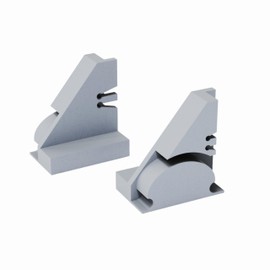 Sintrix Fab Set of 2 End Caps - Compatible with Velux Operating Rail 948536 - Replacement for FHU & Old FHL Folding Blinds - Reinforced Design - High Quality Plastic