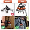 Saipe 5pcs Socket Holder Key Chain, 3/8" Drive Socket Organizer