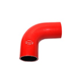 TenkeAuto 4-Ply Reinforced ID 90 Degree 2.25" Elbow Silicone Hose Coupler for Turbo/Intercooler/Piping (2.25'' RED)