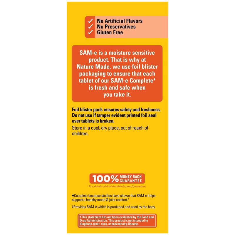 Nature Made SAM-e Complete 400 mg, Dietary Supplement for Mood