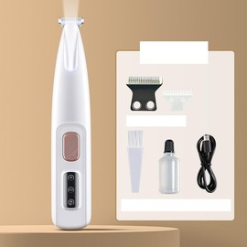 HIFILTURE Upgraded Dog Cat Paw Trimmer with LED Light, 18 mm Widen Blade (White)