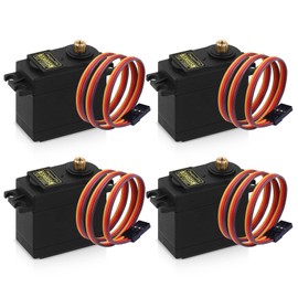 4Pcs MG995 55G Micro Servo Motor Metal Geared Motor Kit for RC Car Robot Helicopter, Mini Servos for Arduino Project